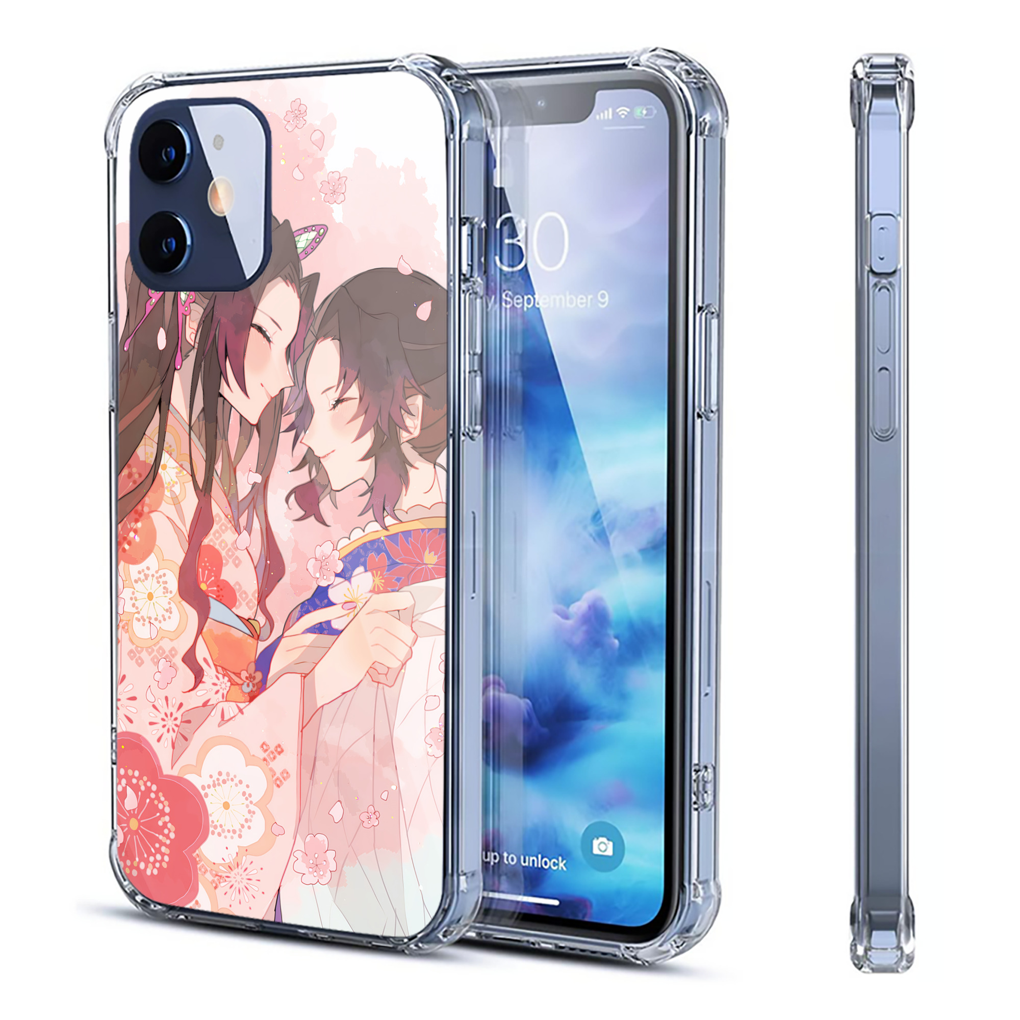 （画像用） 鬼滅の刃（きめつのやいば）蟲柱-胡蝶 しのぶ／こちょう しのぶ Kochou Shinobu 【iPhone 12シリーズ対応】透明スマホケース（クリアソフトケース）